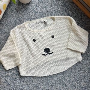 Cozy Cream Polar Bear Knit Sweater